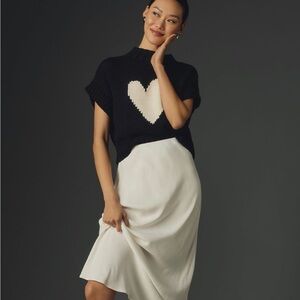 Maeve Mock-Neck Extended Shoulder Sweater Vest